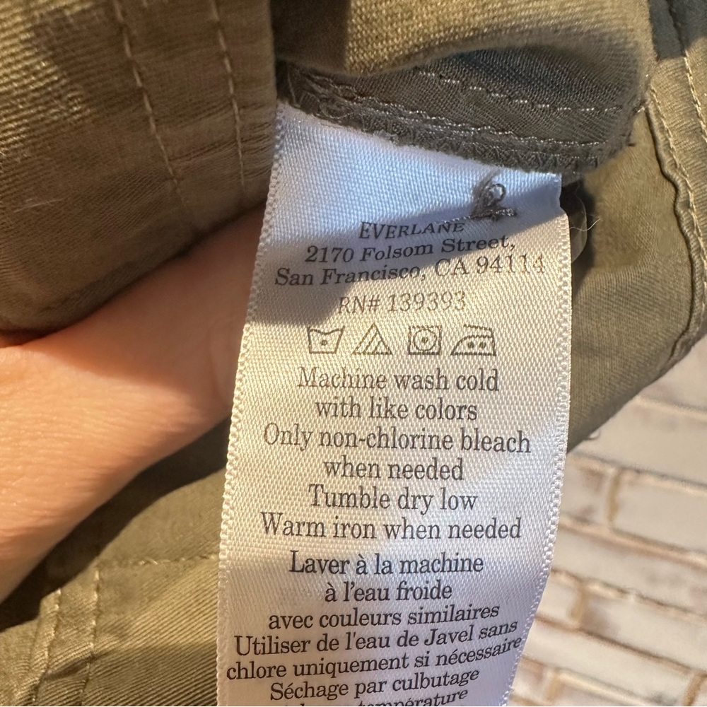 Everlane The Barrel Pant Olive Green - Picture 9 of 9